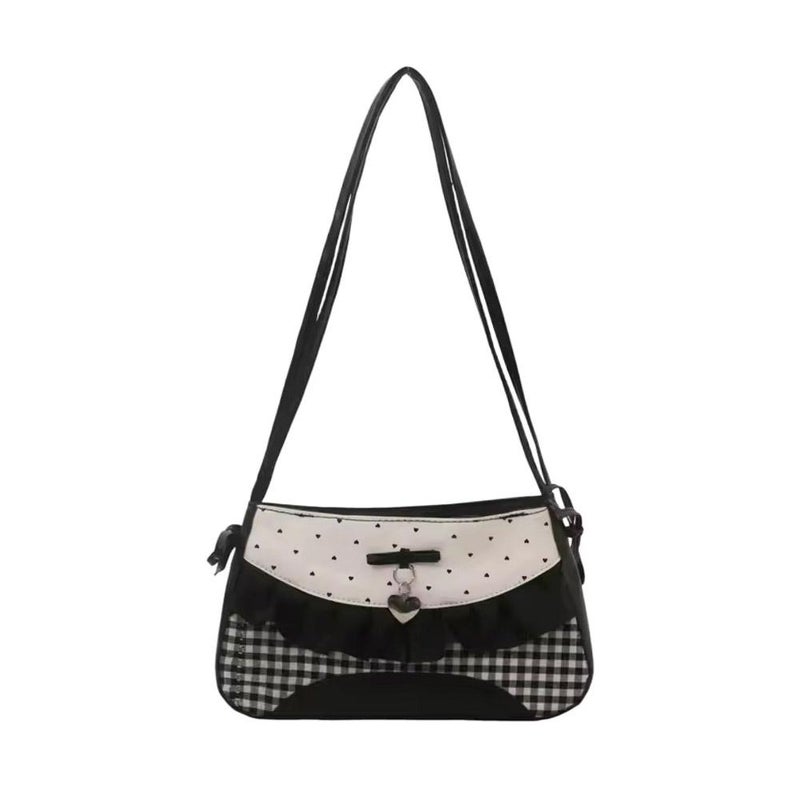 Stylish and versatile sweet bow underarm bag for women, 2025 summer, simple, niche, high-end shoulder/handbag. - Image 1